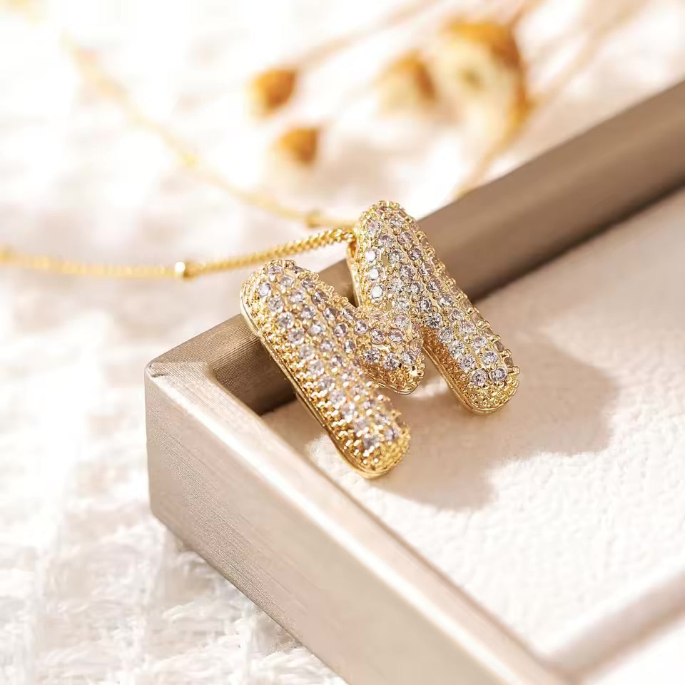 Initial Bubble Necklace