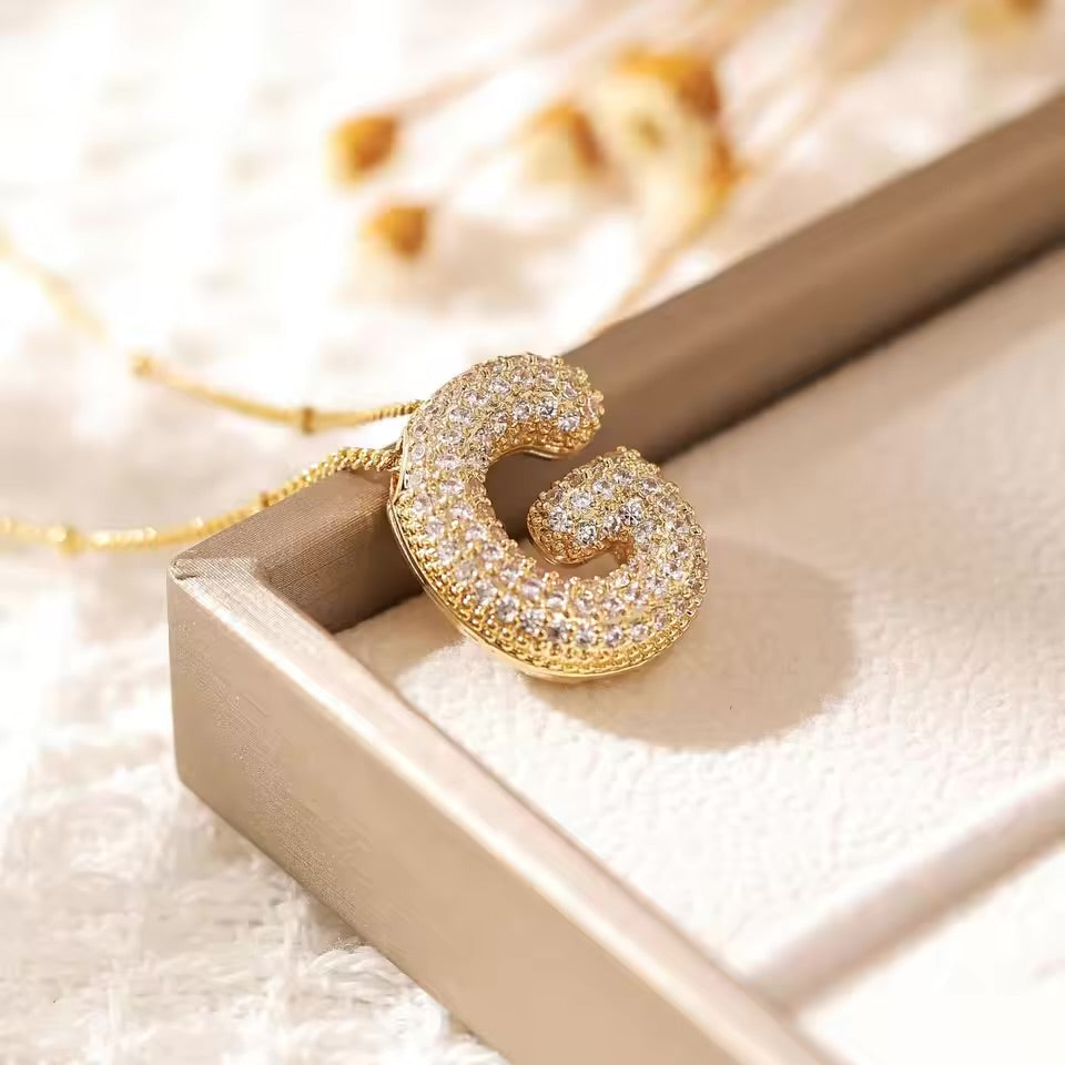 Initial Bubble Necklace