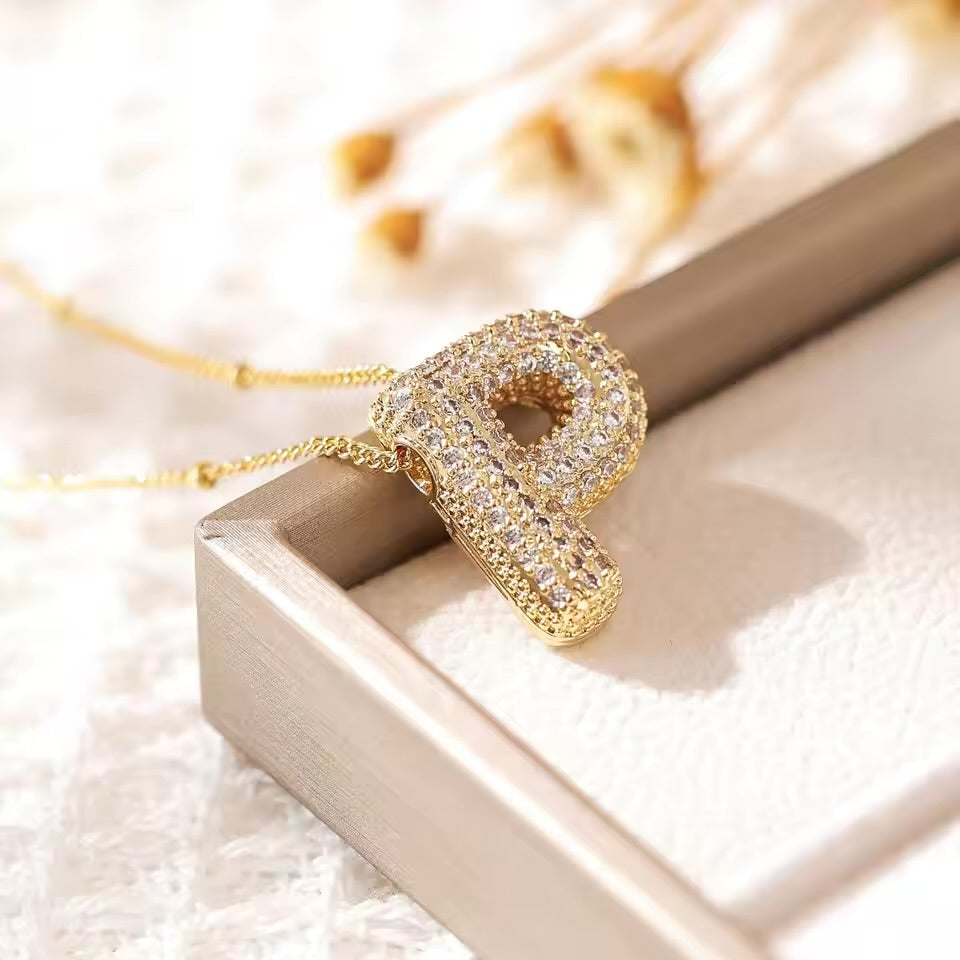 Initial Bubble Necklace