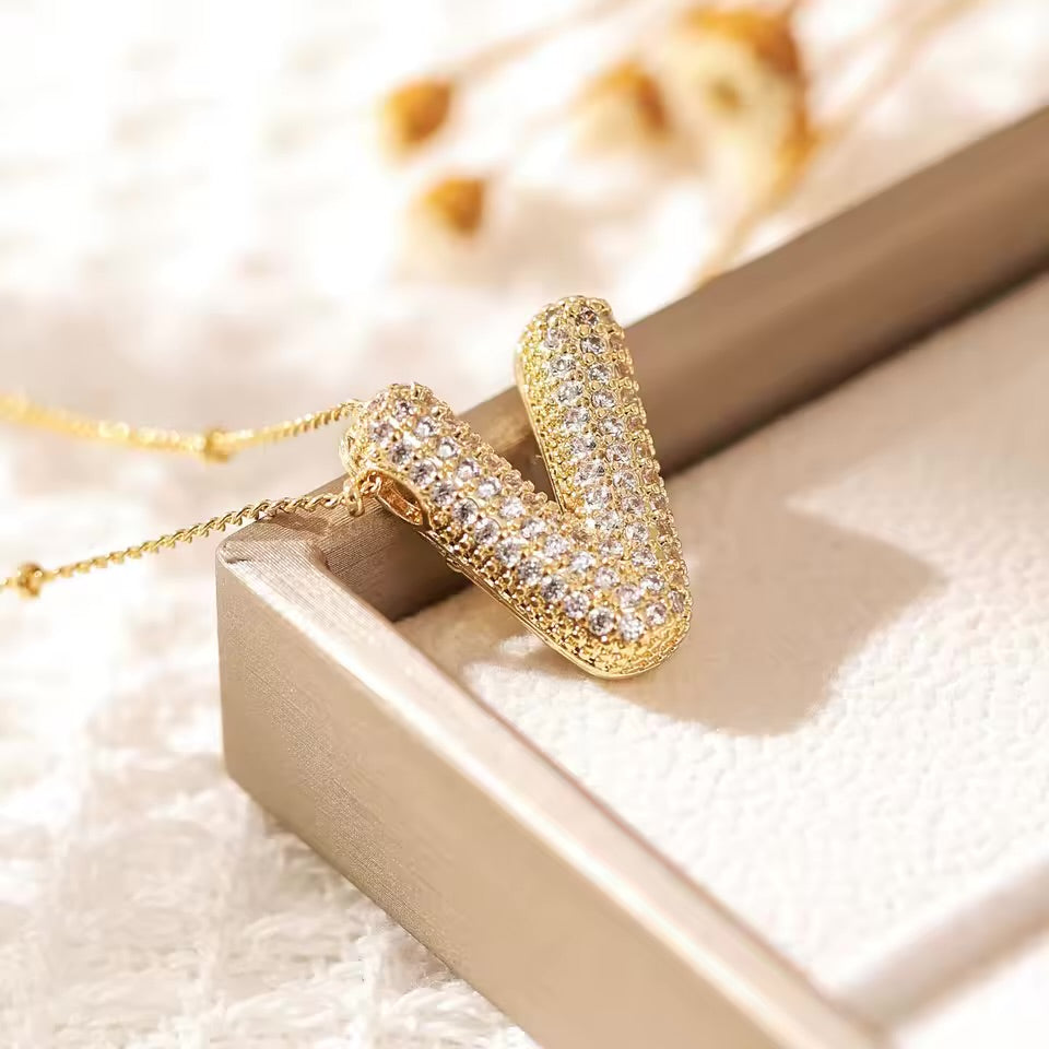 Initial Bubble Necklace