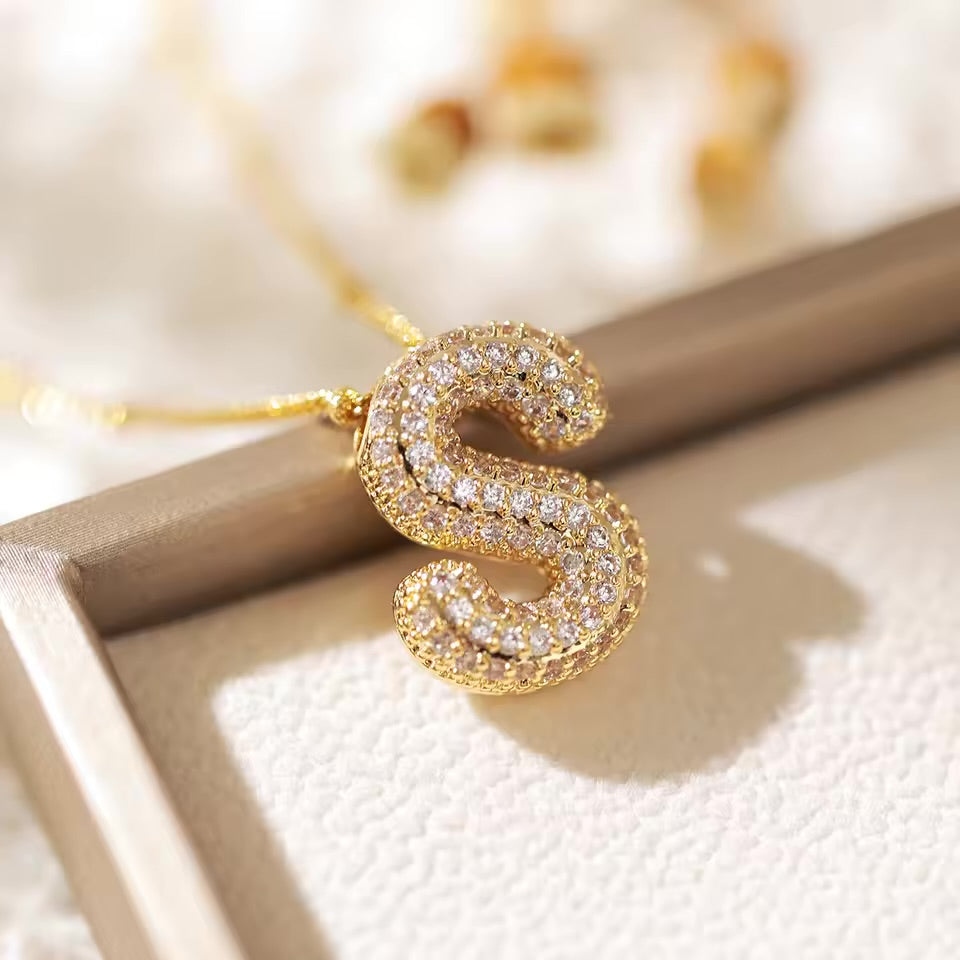 Initial Bubble Necklace