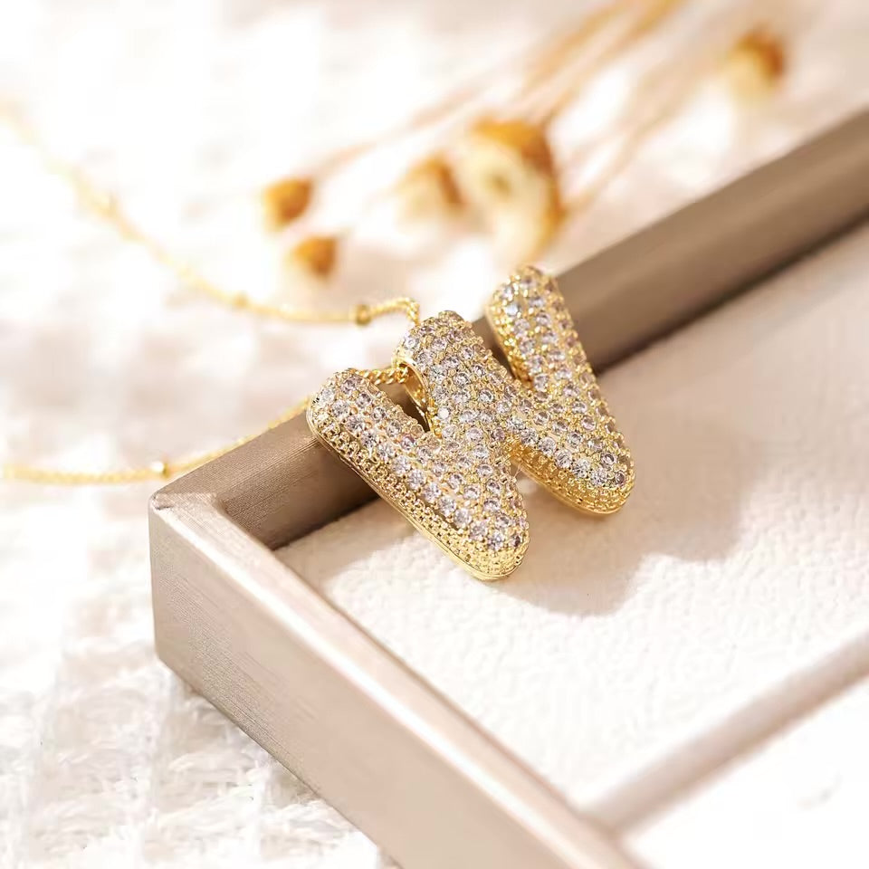 Initial Bubble Necklace