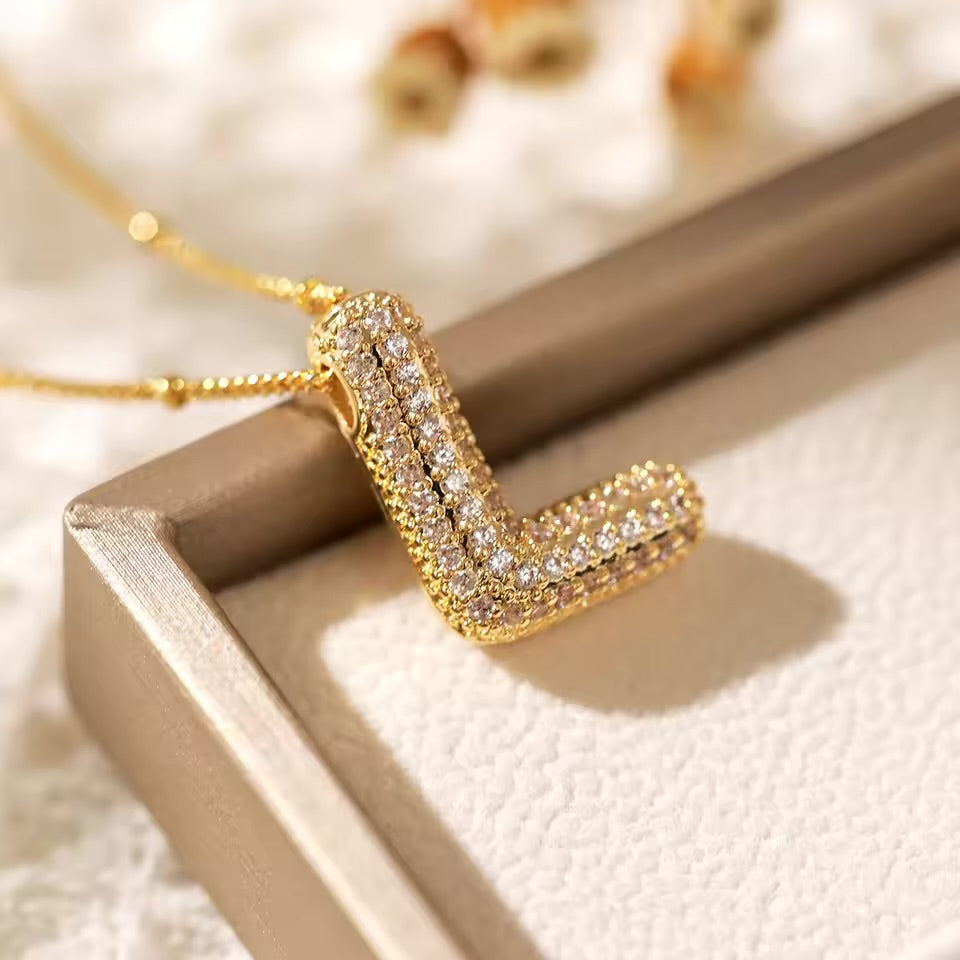 Initial Bubble Necklace