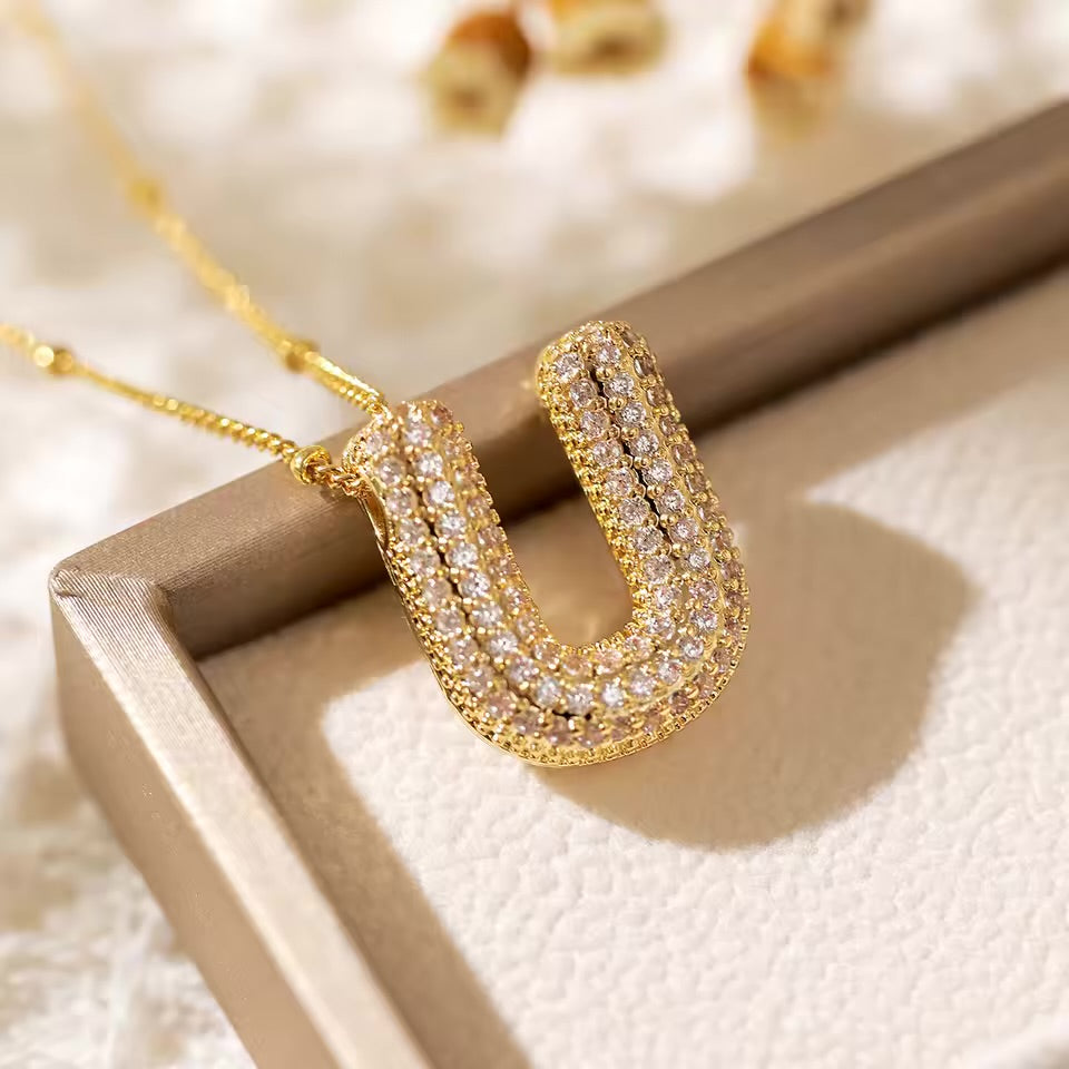 Initial Bubble Necklace