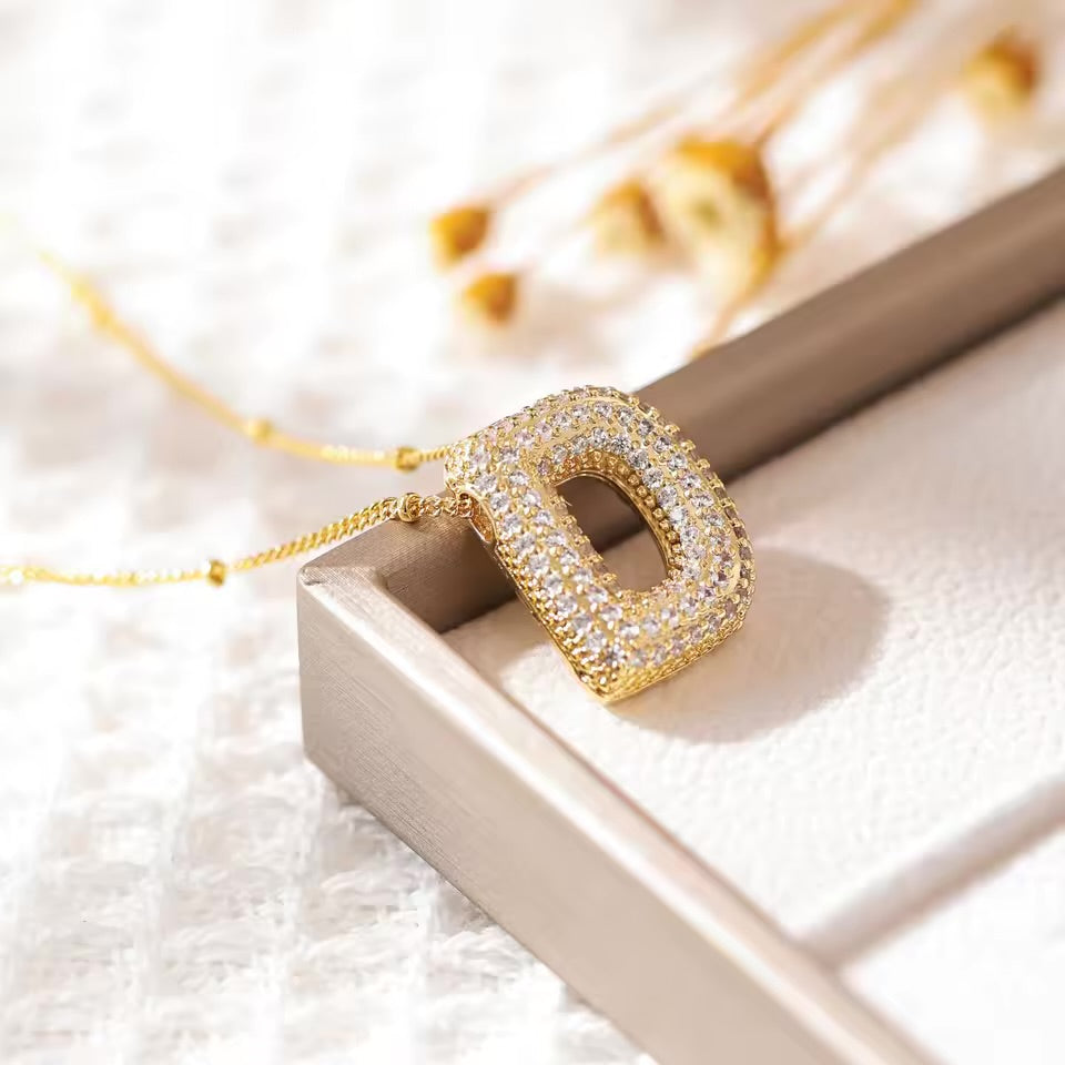 Initial Bubble Necklace
