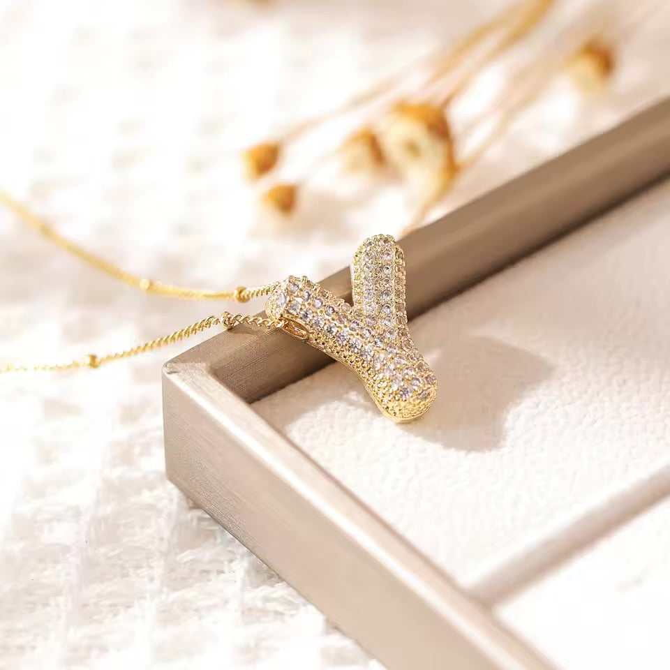 Initial Bubble Necklace