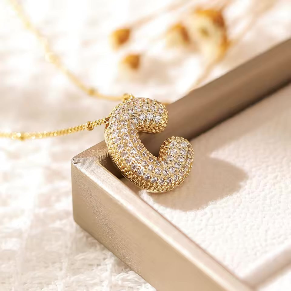 Initial Bubble Necklace