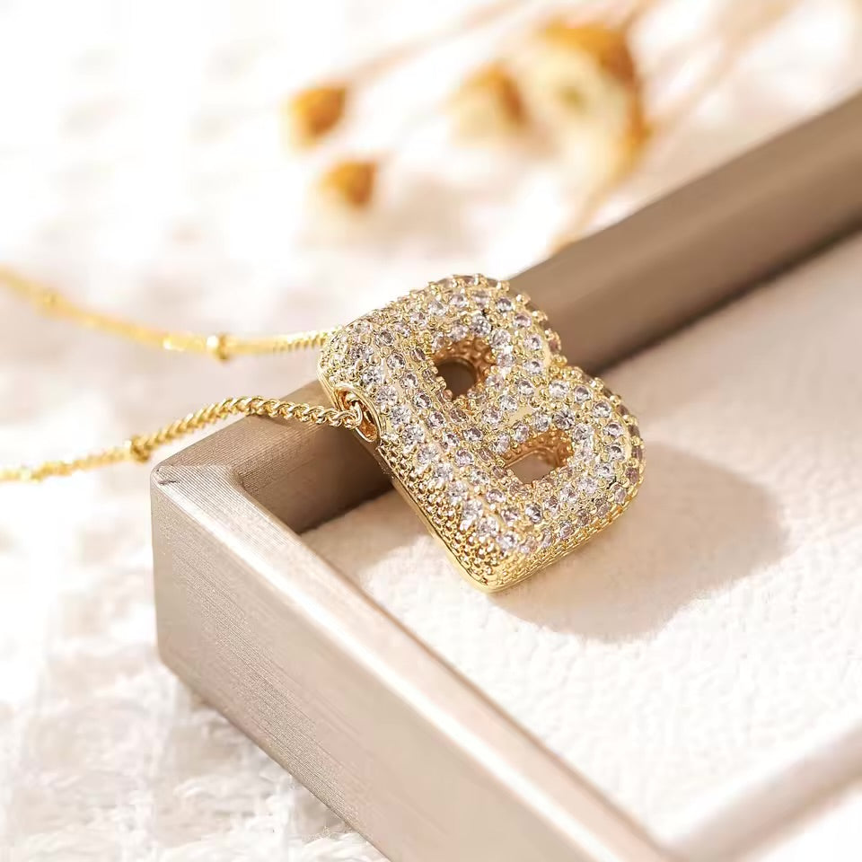Initial Bubble Necklace