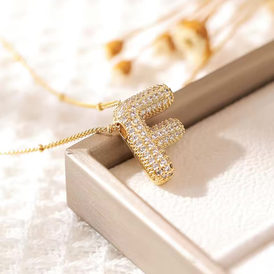 Initial Bubble Necklace