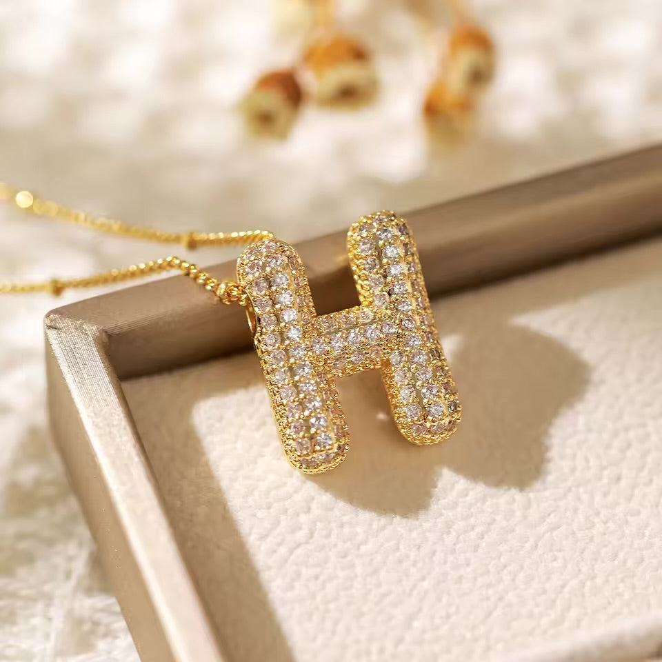 Initial Bubble Necklace